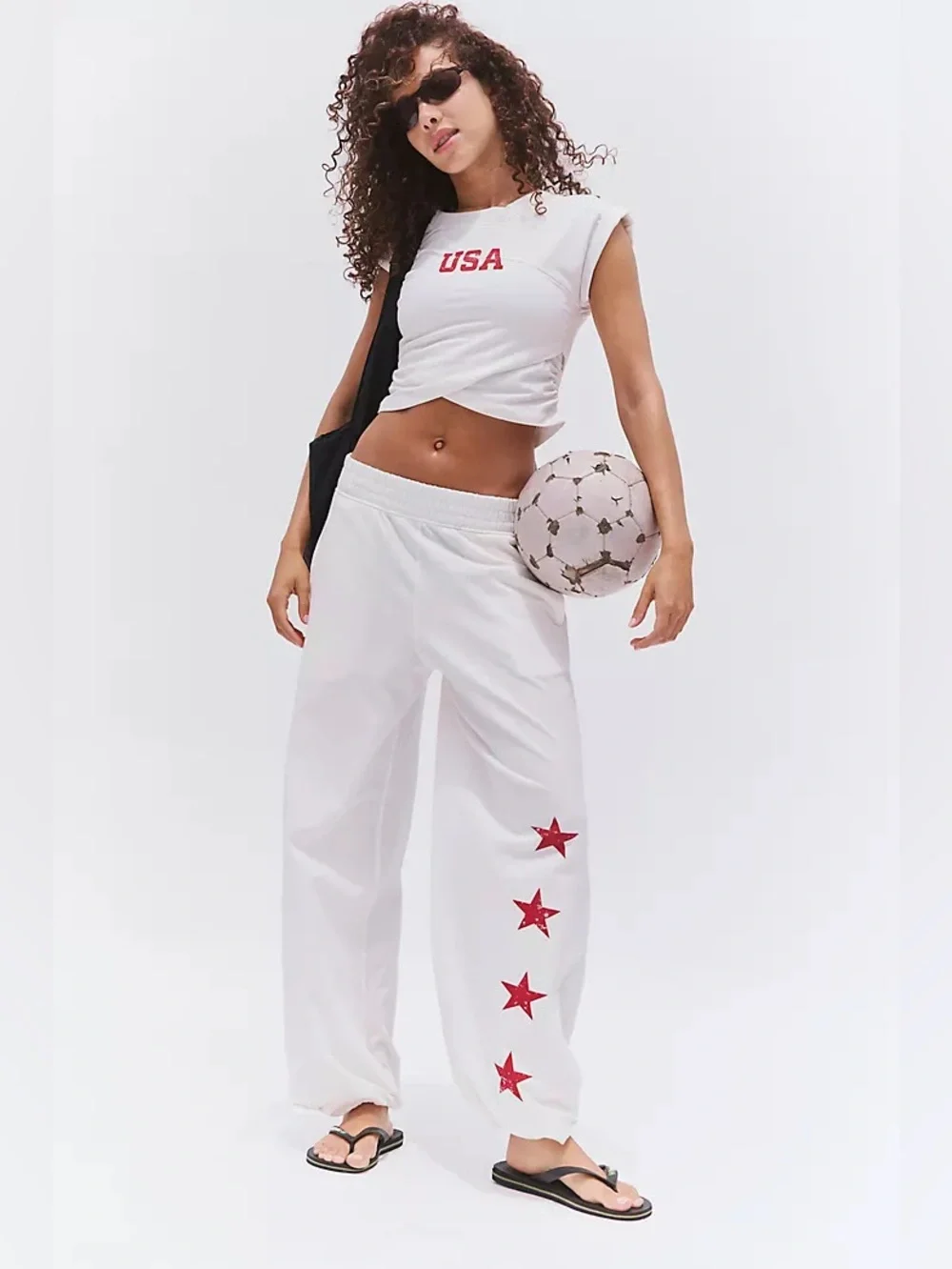 NWT FREE PEOPLE MOVEMENT Hot Shot Match Day Crossover Set | White MSRP $98